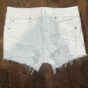 White jeans shorts